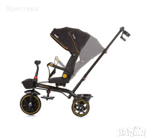 Триколка със сенник Chipolino - Max Sport, обсидиан, снимка 4 - Детски велосипеди, триколки и коли - 45465501