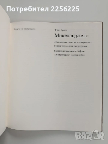 Микеланджело, снимка 8 - Специализирана литература - 53936232