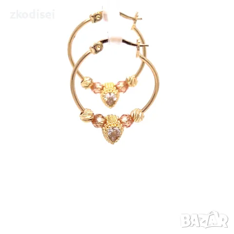 Златни обеци 2,35гр. 14кр. проба:585 модел:31252-5, снимка 2 - Обеци - 50173480