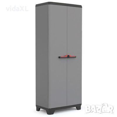 Keter Многофункционален шкаф за съхранение Stilo, сиво и черно, 173 см（SKU:434770