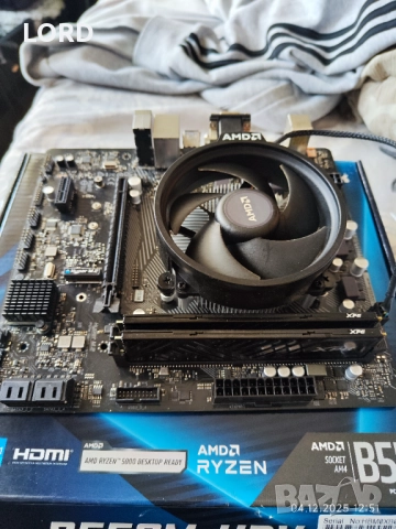 Комплект Ryzen 5 5600X, B550M, RAM 16GB DDR4 3200 - Гаранция , снимка 6 - Процесори - 52647419