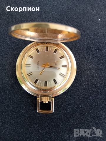 Швейцарски джобен часовник  - WELTA - 17 рубина с позлата, снимка 8 - Джобни - 46448033