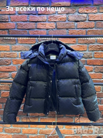Gucci Дамско Чврно Зимно Яке С Качулка Гучи Код E935, снимка 4 - Якета - 51993704