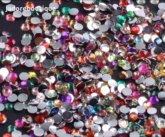 Камъчета за декорация шарени - 4 мм, 5 мм