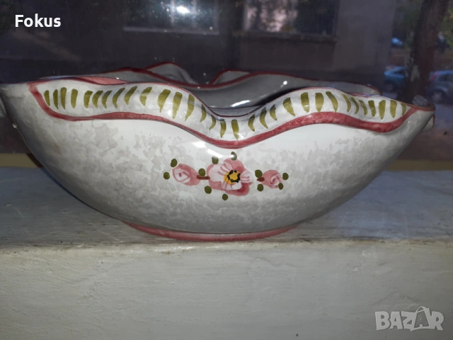 Красиво плато италианска керамика Dip A Mano, снимка 7 - Антикварни и старинни предмети - 53451742