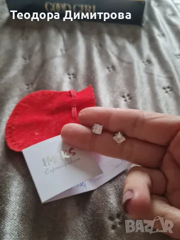 Дамски сребърни обеци, снимка 2 - Обеци - 49764919