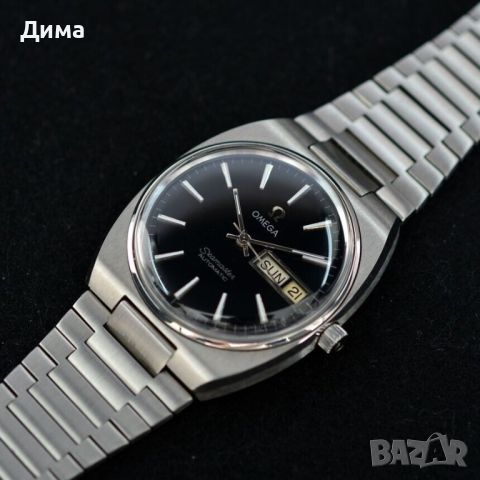 Omega Seamaster Automatic, Черен Циферблат, Ден и Дата, Кал.1020, снимка 5 - Мъжки - 46568898