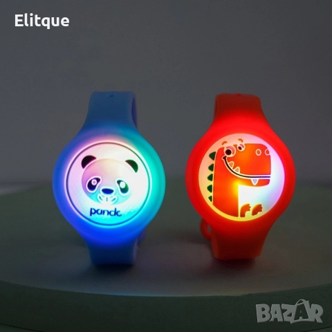 Детска играчка часовник, против комари, светлинен ефект, снимка 12 - Гривни - 52795724