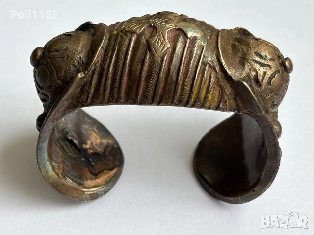 Възрожденска гривна рогатка, снимка 3 - Антикварни и старинни предмети - 51744323