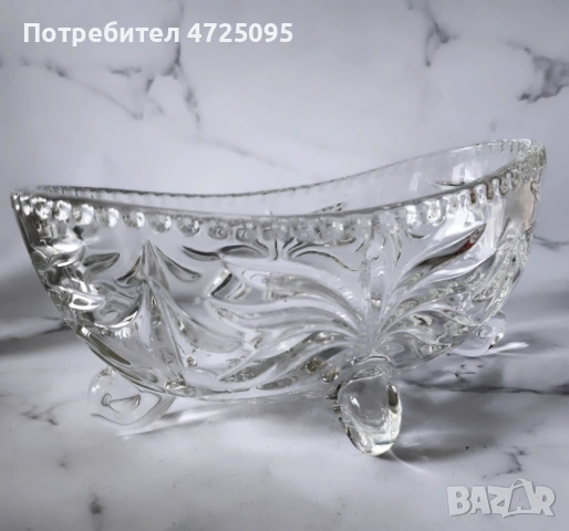 Кристална купа, снимка 6 - Декорация за дома - 53304407