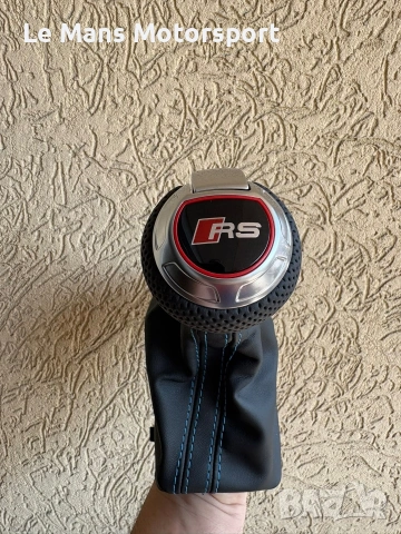 Audi RS скоростен лост топка с маншон A3 A4 A5 A6 A7 S6 S7 S4 S3 S5, снимка 3 - Части - 49498213