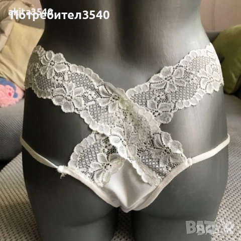 Черни и бели дамски бикини с дантела, снимка 18 - Бельо - 37730177