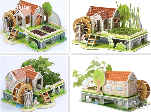 3D макет голям размер с растяща жива градина / My Zilipoo - Rainbow House 3Д макети, снимка 3 - Декорация за дома - 45467345