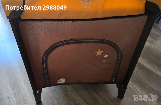 Детска кошара Moni Sleepy оранжево с кафяво., снимка 6 - Кошарки - 52867686