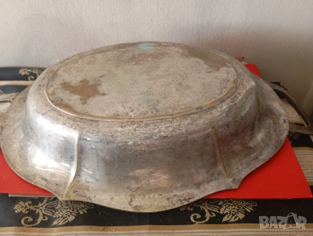 посребрена фруктиера арт деко, снимка 6 - Антикварни и старинни предмети - 54253263