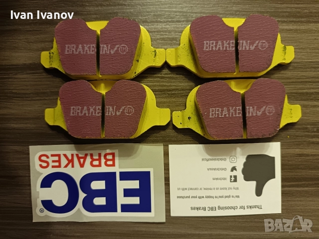 Задни спортни накладки EBC Yellow stuff за Алфа Ромео 156, 147 и ГТ. DP41430R. , снимка 6 - Части - 52851700