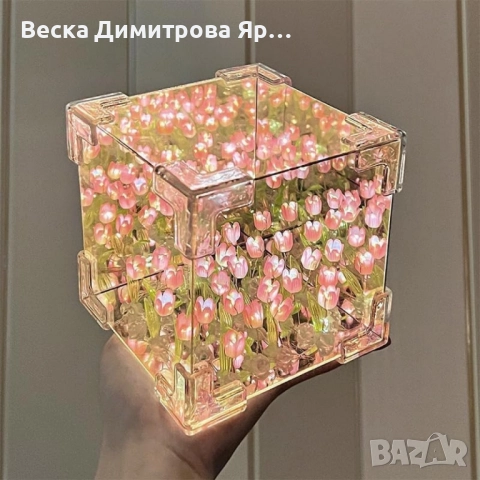 Очарователна нощна лампа лале – Многофункционално освежаване на вашето пространство, снимка 7 - Настолни лампи - 51760889