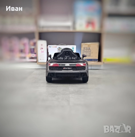 ТОП ЦЕНА!НОВО!Акумулаторна кола Audi R8 Spyder с 12V батерия,меки гуми,металик,USB, снимка 7 - Електрически играчки - 51753310