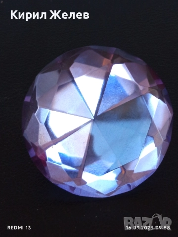 Преспасие от кристално стъкло с форма на диамант много красиво 48996, снимка 5 - Други - 51729073