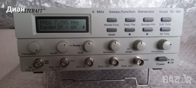 Функционален генератор Voltcraft FG-506, снимка 4 - Друга електроника - 52897789