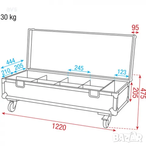 Кейс Showtec Case for 8x Spectral M800, снимка 4 - Други - 48832231