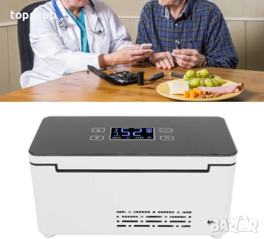 Кутия за охлаждане на лекарства, инсулин, преносим хладилник с USB, HD дисплей за дома и колата, снимка 5 - Хладилници - 50555765