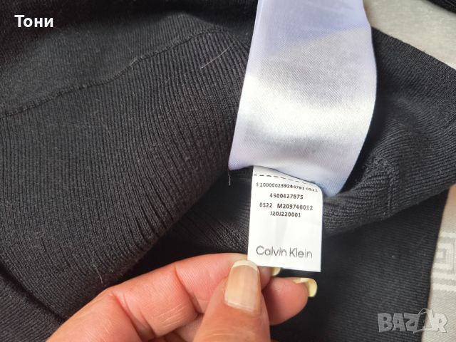 CALVIN KLEIN JEANS Блуза с лиосел с голо рамо, снимка 11 - Блузи с дълъг ръкав и пуловери - 45962180