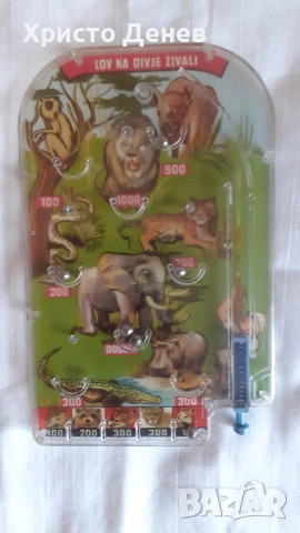 флипер детски с метално топче уникален, от 80-те години на 20-ти век