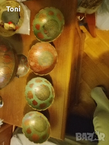 индийска ваза 4 броя, индийска купа 10 броя-SKE,CHINAR,Ramnath+1 ибик-(handmade made in india), снимка 14 - Антикварни и старинни предмети - 53417140