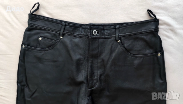 НОВ мъжки кожен панталон от естествена кожа JCC, снимка 3 - Панталони - 53184314