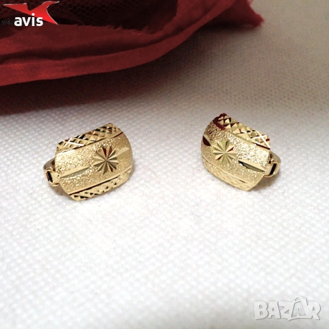 Обеци с 14К златно покритие 2141884