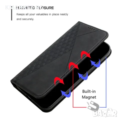 Motorola Edge 50 Fusion Magnetic/Card Holders Кожен Калъф и Протектор, снимка 7 - Калъфи, кейсове - 47813958