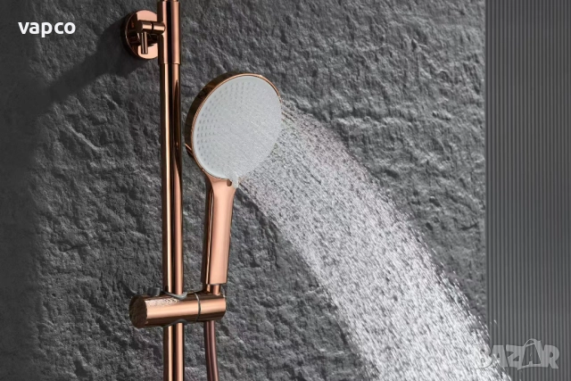 Интелигентна душ система Rose Gold с термостат и LED дисплей D47, снимка 11 - Душове - 52195503