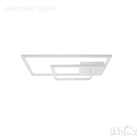 Декоративен LED плафон Mercado Trade, 25W, Бял с 2 регулируеми правоъгълника, снимка 1 - Лед осветление - 49365024