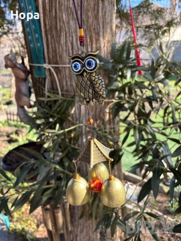 Вятърен звънец от метал Бухал , снимка 7 - Декорация за дома - 35950769