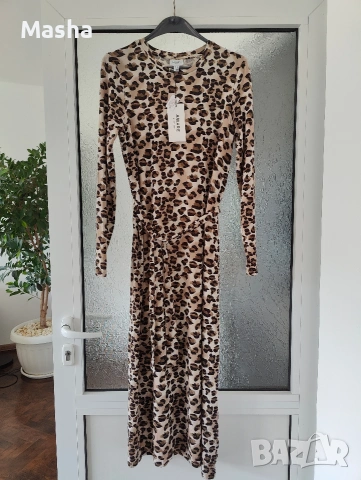 Aware Vero Moda дълга рокля с леопардов принт M