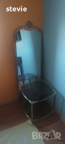 Винтидж комплект - стенно огледало + масичка