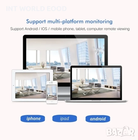 1080P 2MP WiFi IP PTZ 360° Безжична Охранителна Kaмера Двупосочно аудио Нощно виждане Carecam APP, снимка 12 - IP камери - 52062679