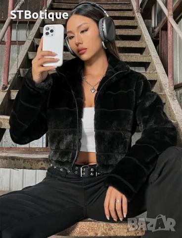 🌸 Елегантно Плюшено Teddy Яке за Жени – STBoutique, снимка 4 - Якета - 51951703