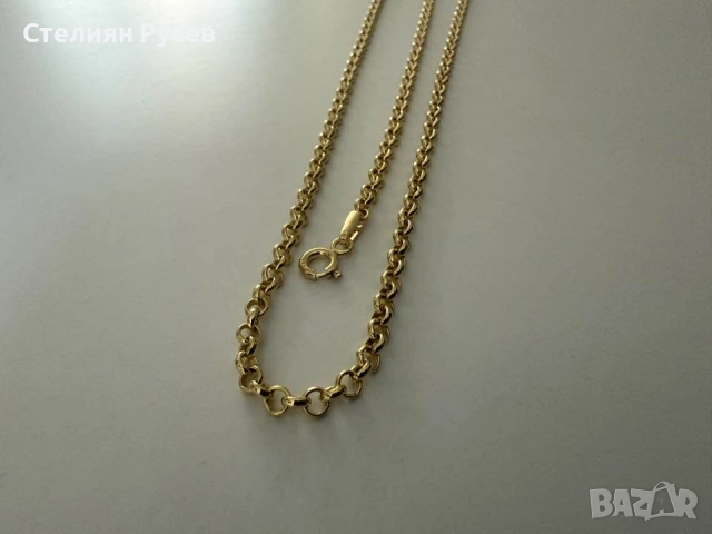 НОВ 8.93гр 57см златен ланец версаче / златно колие / синджир / ланец / злато / златен / GOLD 585 / , снимка 4 - Колиета, медальони, синджири - 52078359