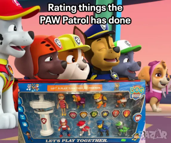 Комплект фигурки "Пес Патрул" с кула – Героите на Paw Patrol са тук, снимка 1 - Фигурки - 48783771