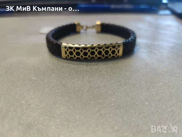 Златна гривна със силикон 4.2гр-14к, снимка 2 - Гривни - 52618600