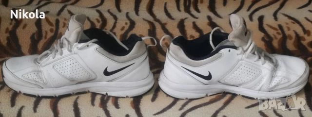 NIKE T-LITE XI/НАЙК Ти Лайт Оригинални Бели Маратонки-Обувки Изработени от Здрава Естествена Кожа, снимка 3 - Маратонки - 53004904
