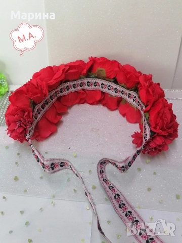 Обемна китка за глава, вариант 21, снимка 7 - Аксесоари за коса - 51724356