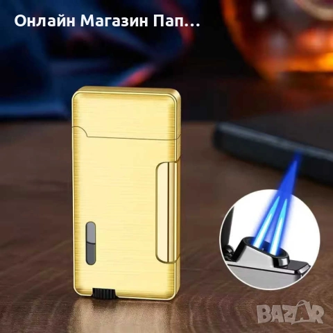 Пиезо-кристална запалка с двоен пламък – ветроустойчива, стилен дизайн, снимка 3 - Запалки - 54170924