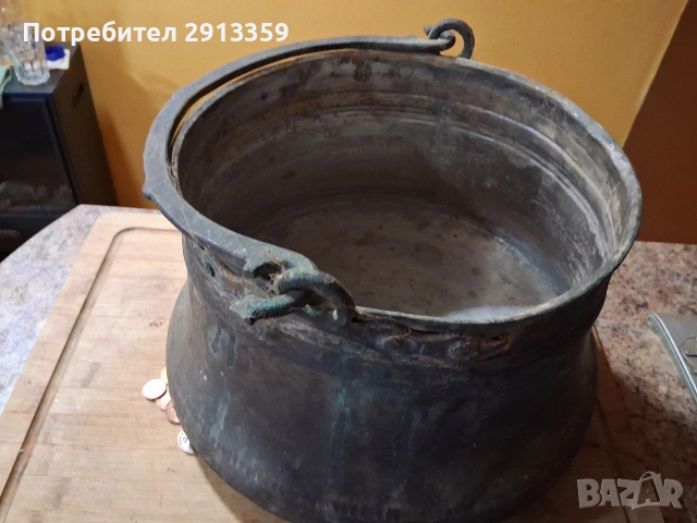 голямо бакърено менче , снимка 3 - Декорация за дома - 53556590