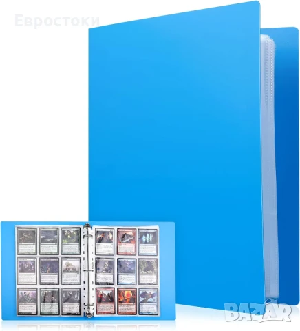 Албуми за колекционерски картички Lictin, 540 джоба, прозрачни калъфи за колекционерски картички, 30