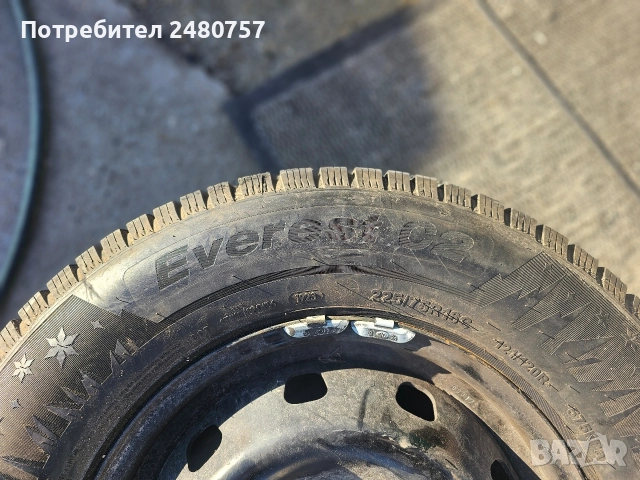 Гума с джанта 225/75/16С , снимка 7 - Гуми и джанти - 52612140