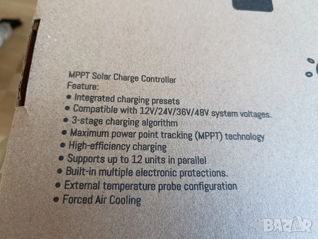 MPPT соларен контролер HHJ60-PRO 60A – до 2800W, 12 - 48V, като нов. . , снимка 3 - Друга електроника - 54137802