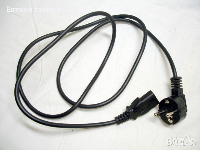 Захранващ кабел за компютър, телевизор, 1,6 м. черен, снимка 3 - Кабели и адаптери - 52595964